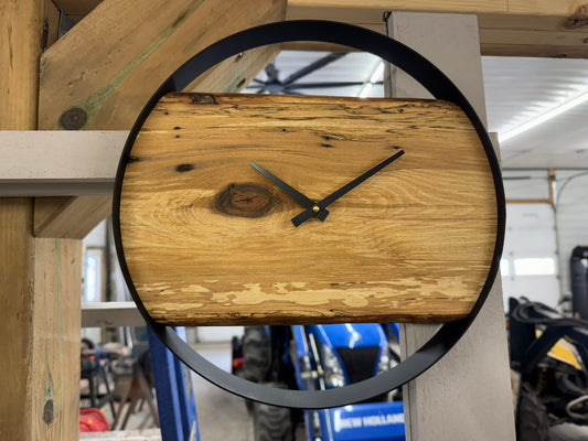 Beech hardwood 12 inch clock