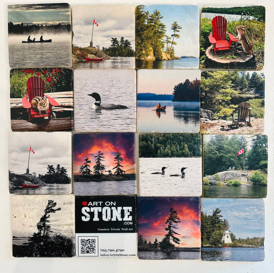 Muskoka Themed Custom Coasters