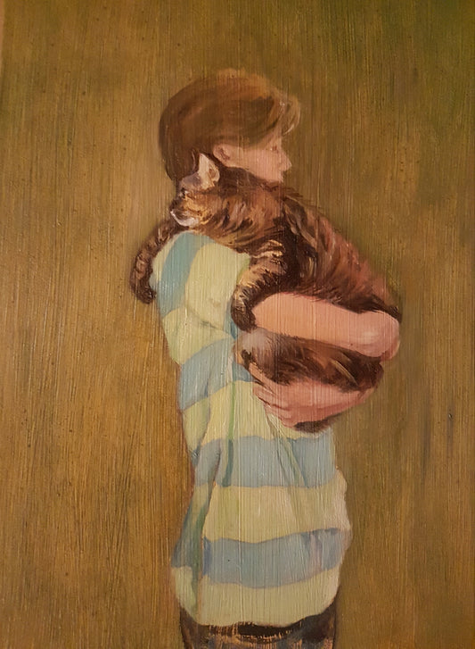 Boy and Cat