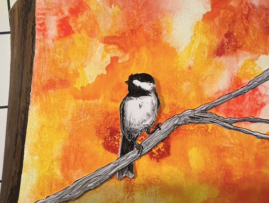 Sassy Chickadee In Fall Colours
