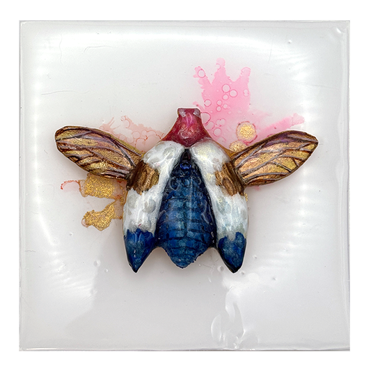 Speciman No 5: Garnet Domed Celestine (Sapphire & Garnet)