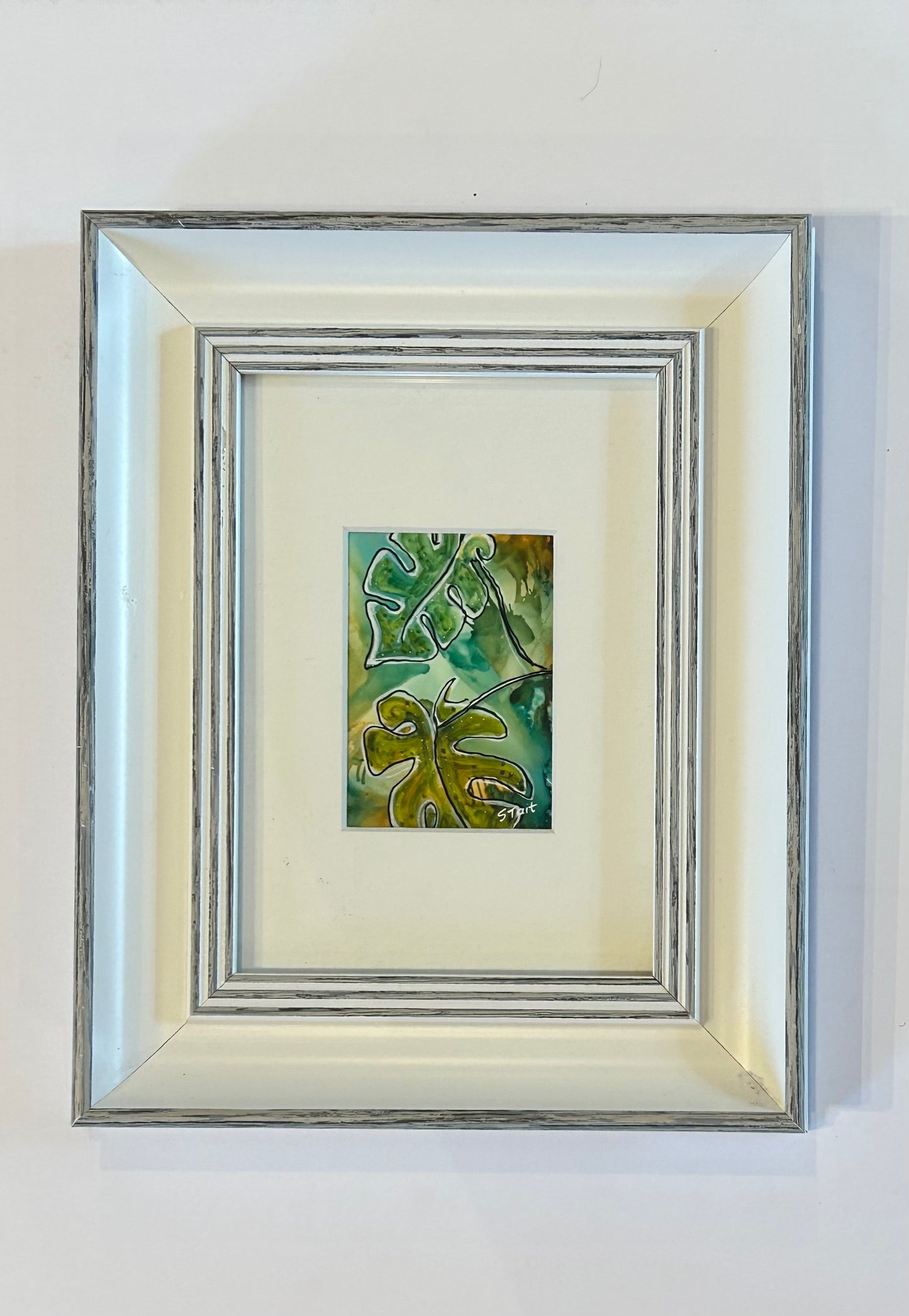 Alcohol Ink Leaf Painting