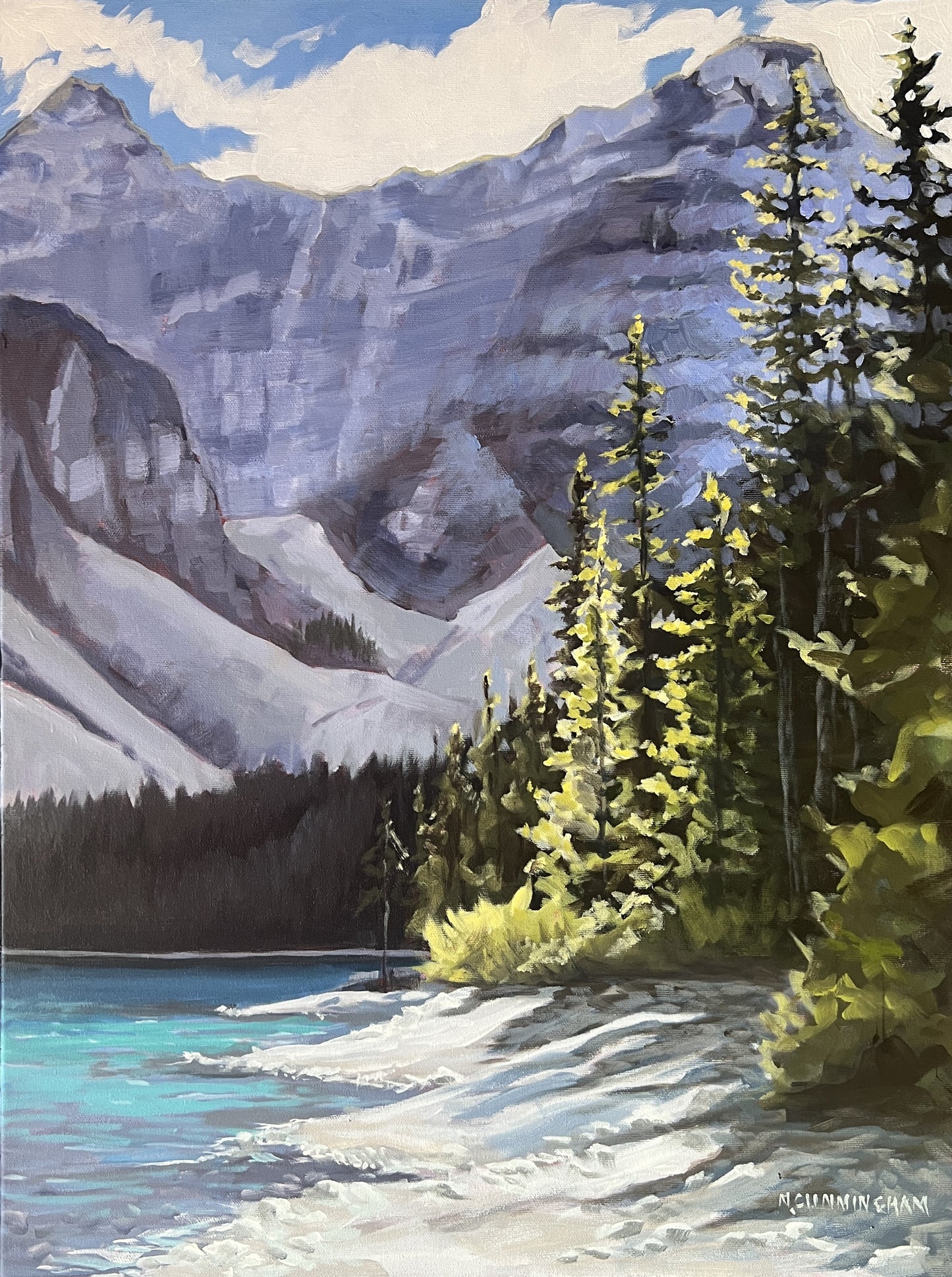 Afternoon Sunlight on Moraine Lake