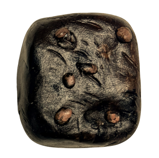 Handbuilt Chocolate Brownie with Nuts Fridge Magnet