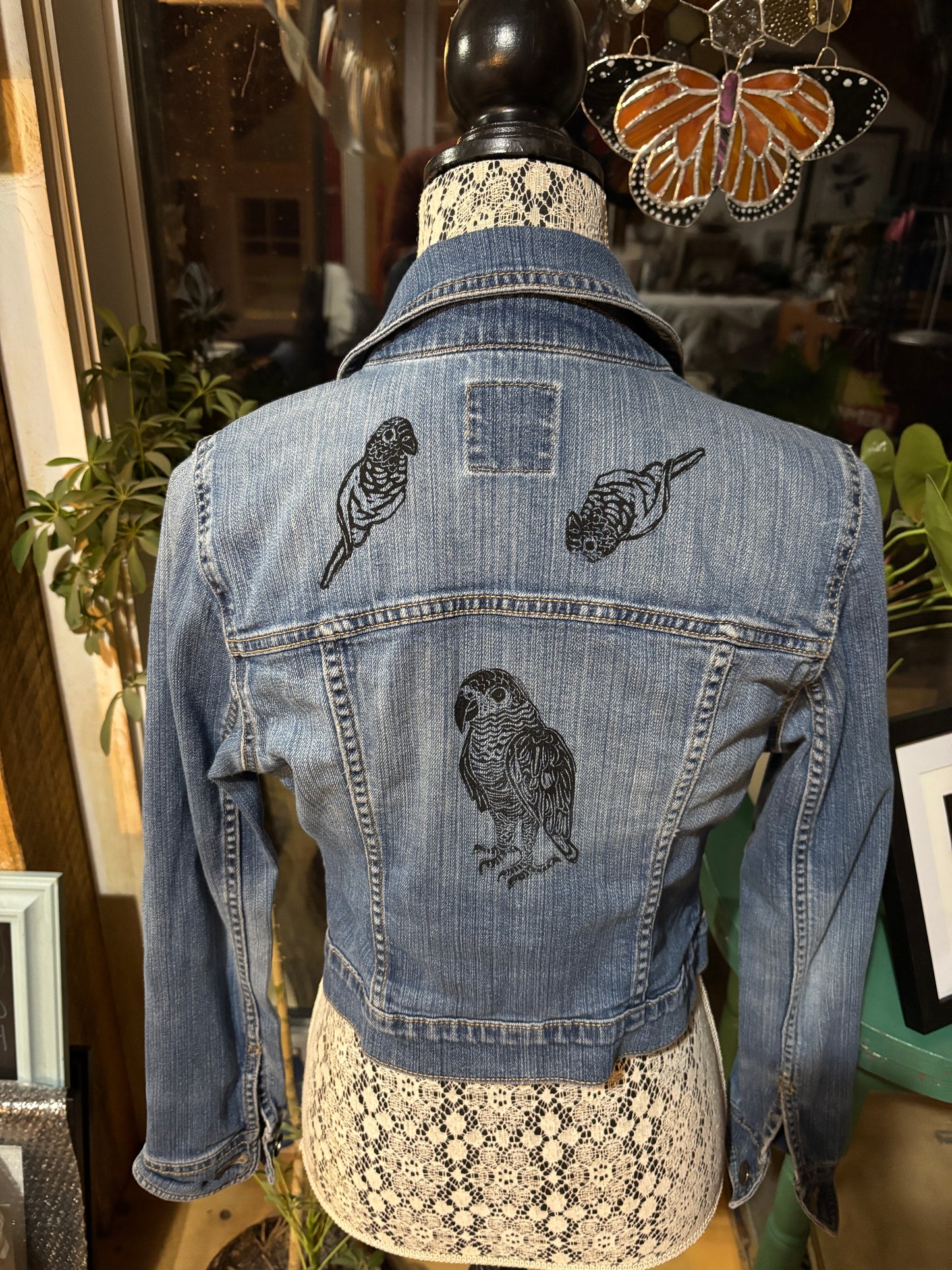 Birds of a Feather Jean Jacket
