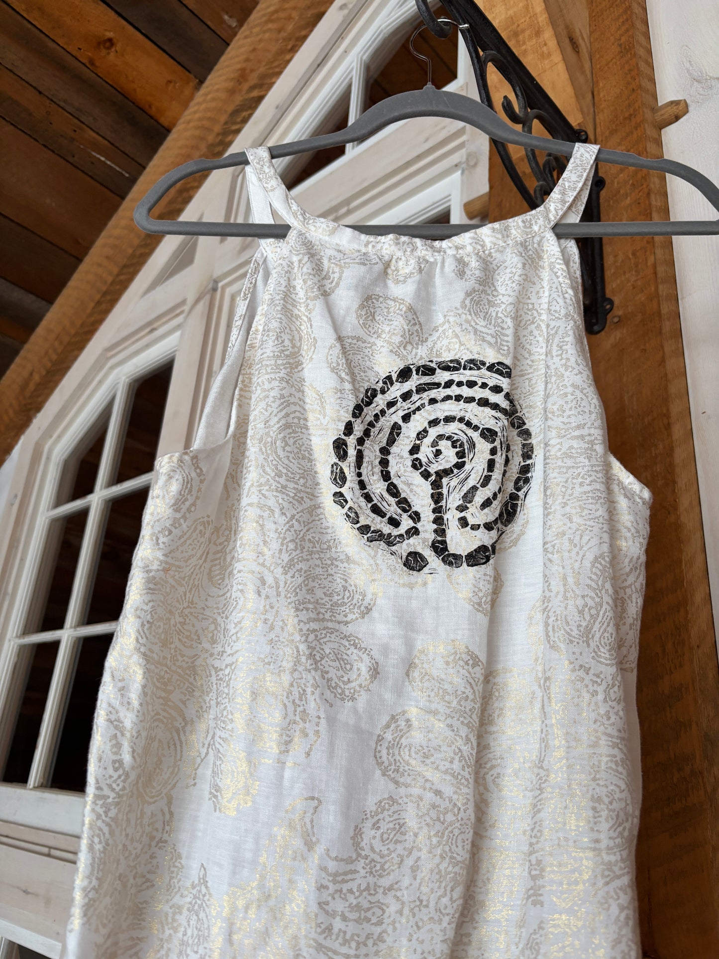 Handprinted Upcycled Linen