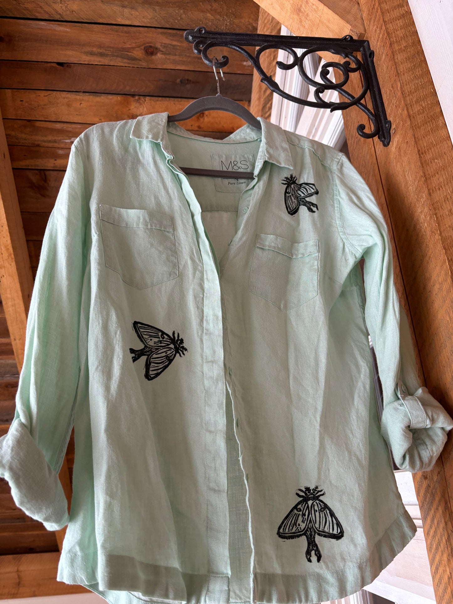 Luna Moth Linen Top