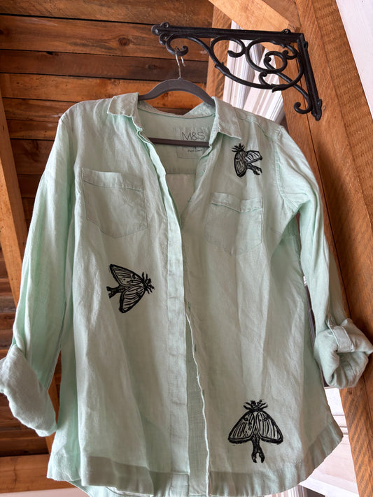 Luna Moth Linen Top