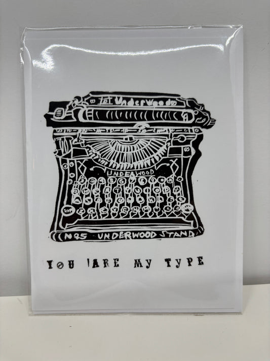 Typewriter Greeting Card