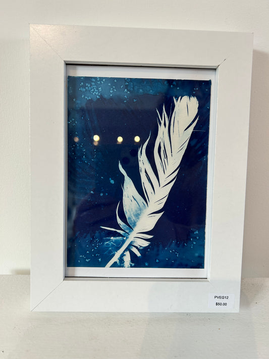 Feather Cyanotype - Artist Patricia Vega