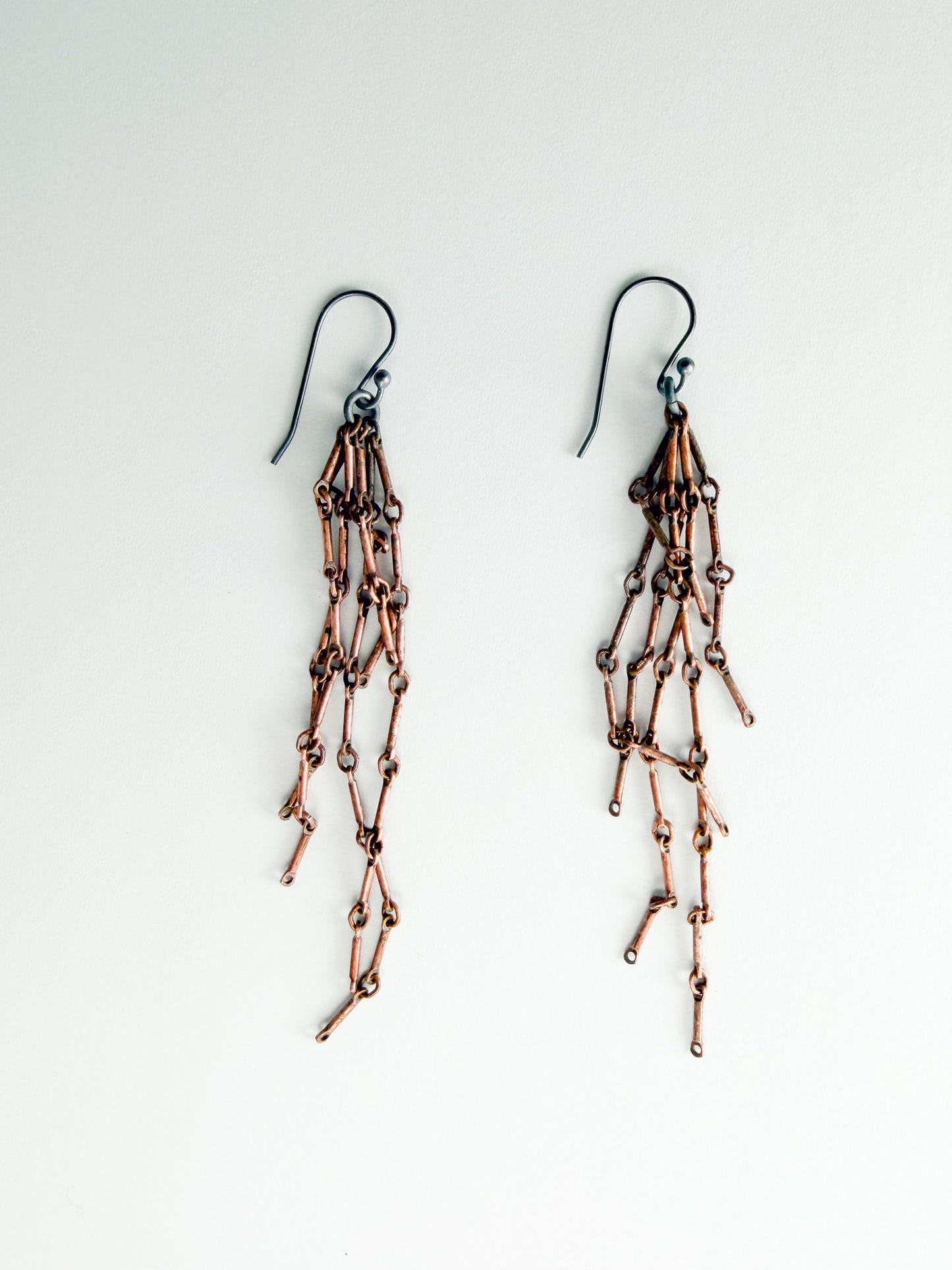 Copper Fringe Earrings