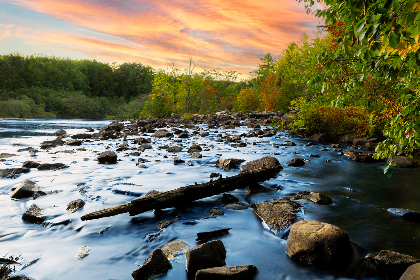Autumn Sunset On The Oxtongue River