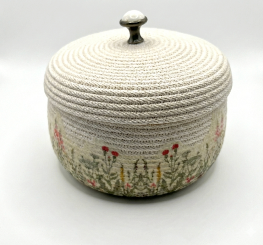 The "Vintage Garden" Lidded Storage Bowl