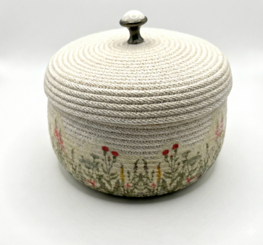 The "Vintage Garden" Lidded Storage Bowl