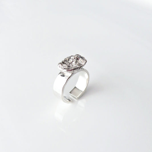 Sterling Silver Pebble Ring