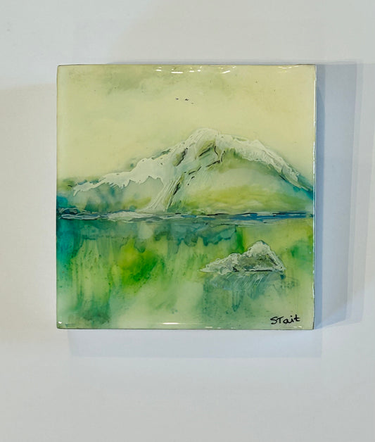 Set of Two Mountain Paintings
