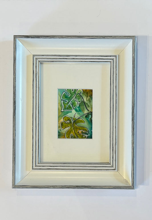 Alcohol Ink Leaf Painting