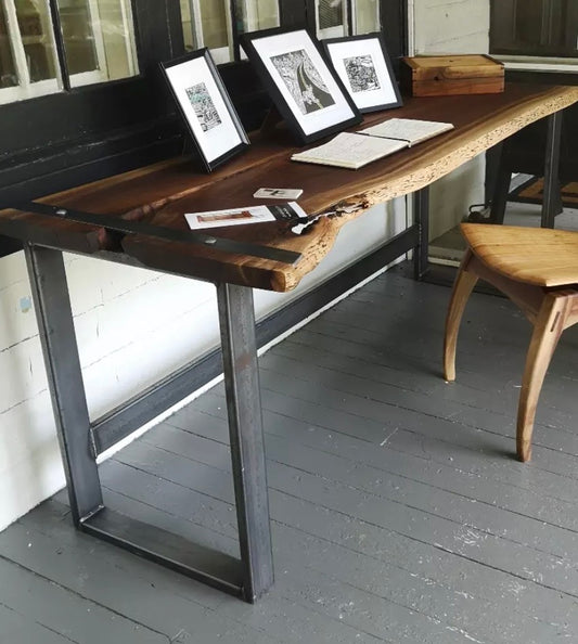 Walnut & Steel Desk