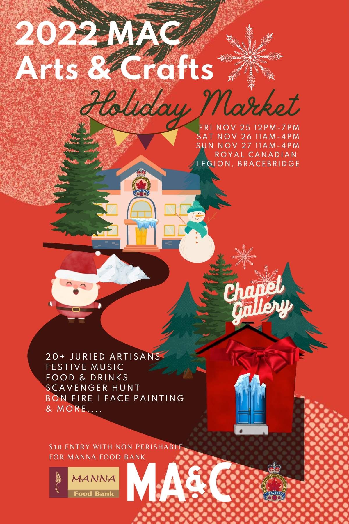 2022 MAC Arts & Crafts Holiday Market Poster (11 × 17 in) (4 × 6 in)